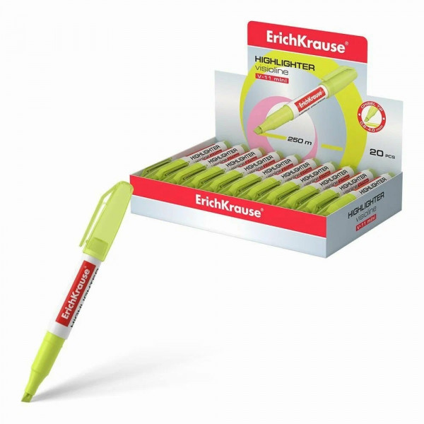 Текстмаркер Erich Krause Visioline V-11 Mini Neon желтый