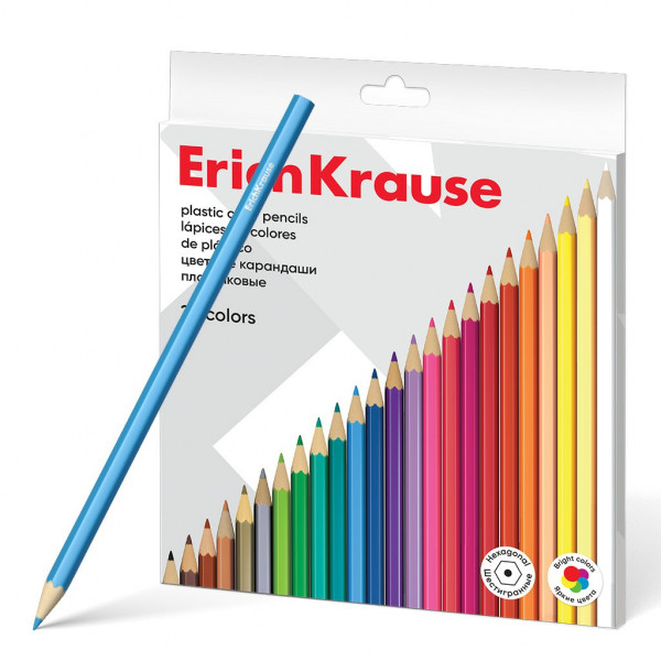 Карандаши 24цв.Erich Krause пластик