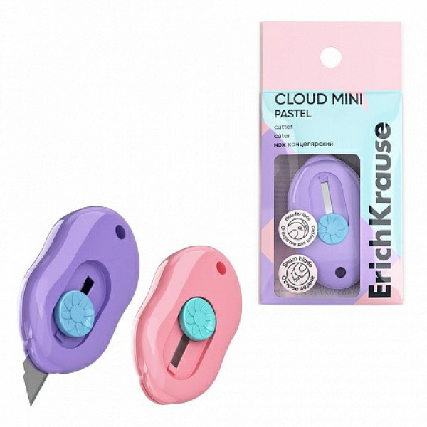 Нож канцелярский Cloud Mini Pastel ассорти