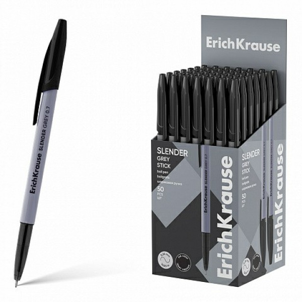 Ручка шариковая Slender Stick Grey 0.7мм черный