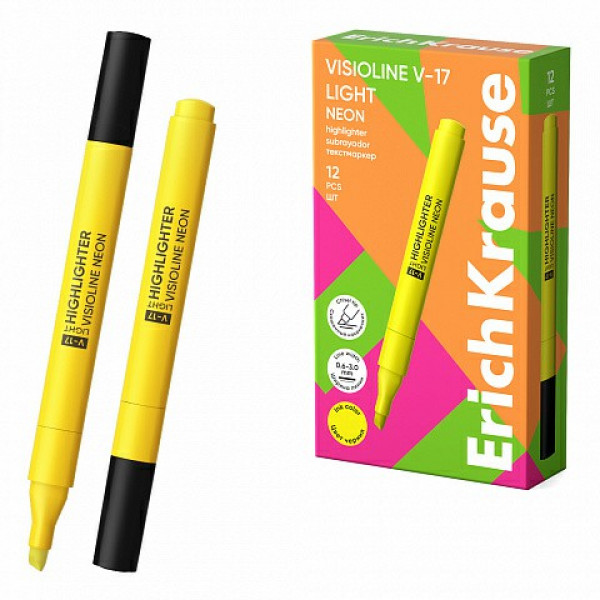Текстмаркер Erich Krause Visioline V-17 Light Neon желтый