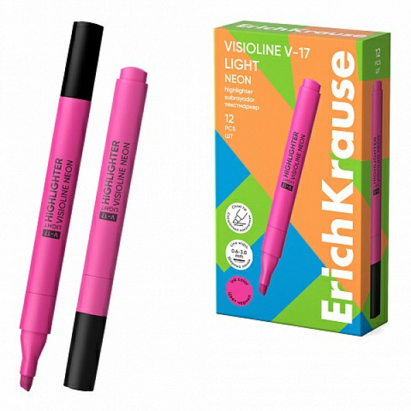 Текстмаркер Erich Krause Visioline V-17 Light Neon розовый