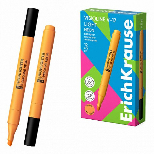 Текстмаркер Erich Krause Visioline V-17 Light Neon оранжевый