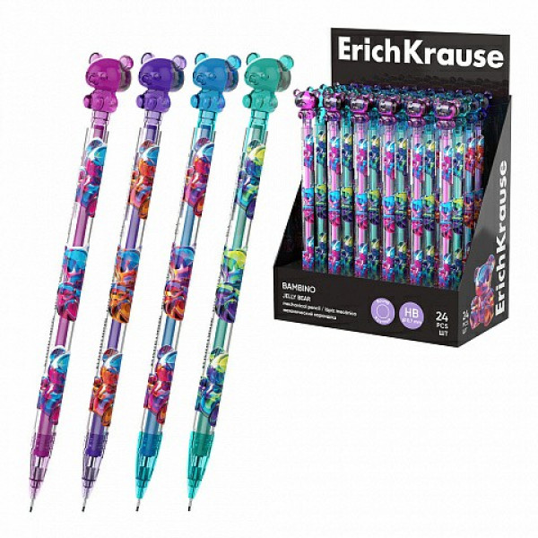 Карандаш мех ErichKrause Bambino Jelly Bear НВ, 0,7мм