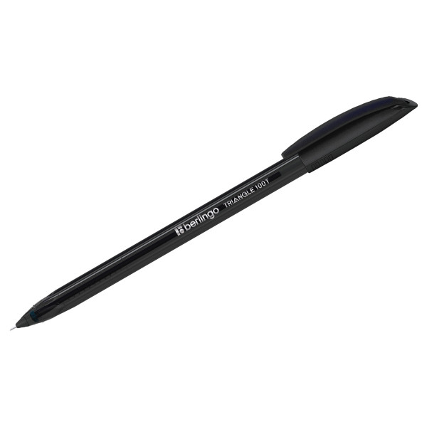 Ручка шариковая Berlingo "Triangle" черная 0,7мм, игольчатый стержень
