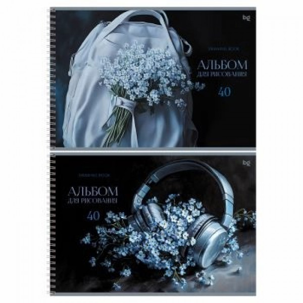 Альбом д/рисования 40л. А4 "Нежный букет" гребень