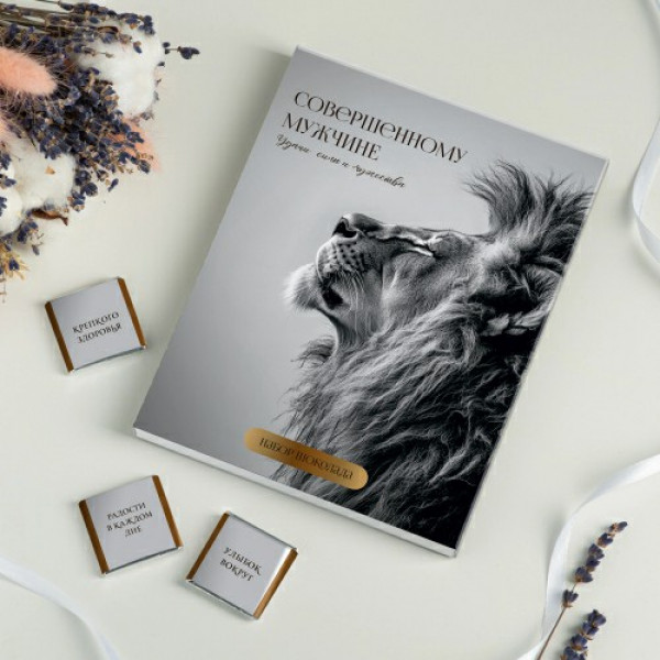 Набор 12 шоколадок "Совершенному мужчине" (Лев)