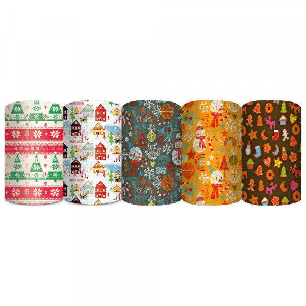 Бумага упаковочная 70*150 см супергладкая, 65 gsm (Италия) 5дизайнов в ассорт.