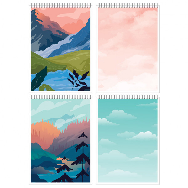 Блокнот 60л.кл. А5  Горы, спр