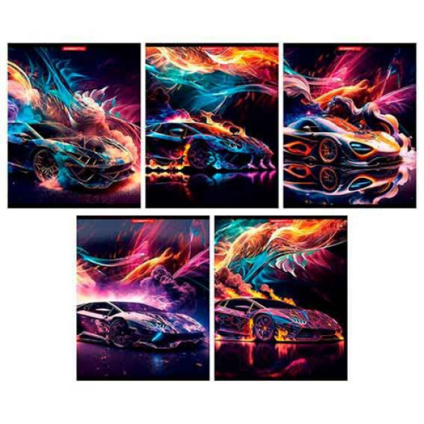 Тетрадь 48 л кл.  А5 скр Огненные машины