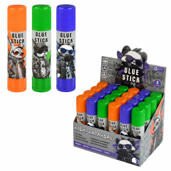 Клей-карандаш 8 г Крутые зверята