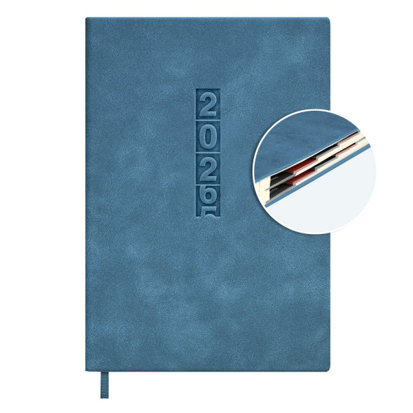 Ежедневник датир.А5  2026 Escalada "Думай как миллиардер" голубой (146*211мм) 176л