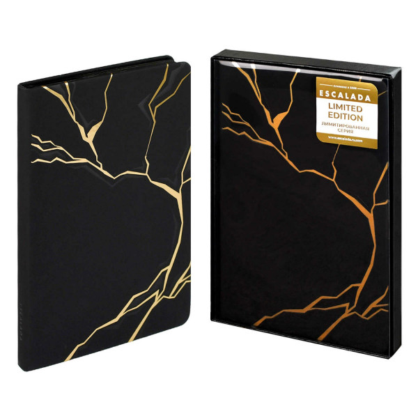 Ежедневник нед. А5 120л  ESCALADA Cофт-тач  черный