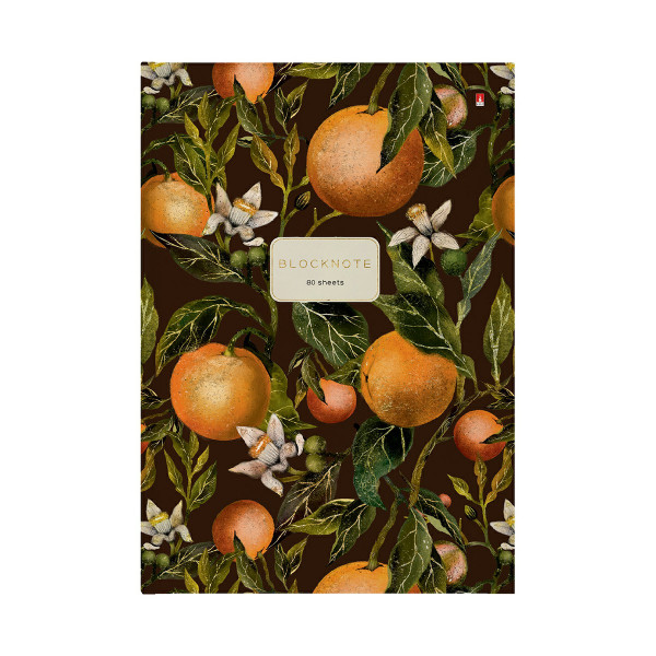 Блокнот-престиж А4 80л. "FLORA.PARADISE.ORANGES"