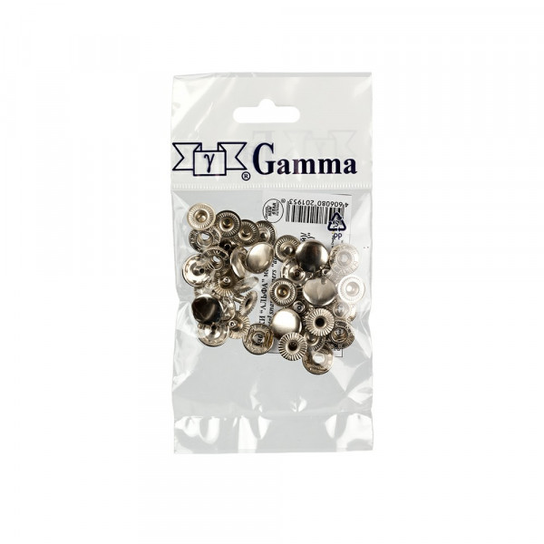 Кнопка "альфа" металл 12,5мм 10шт, черный никель