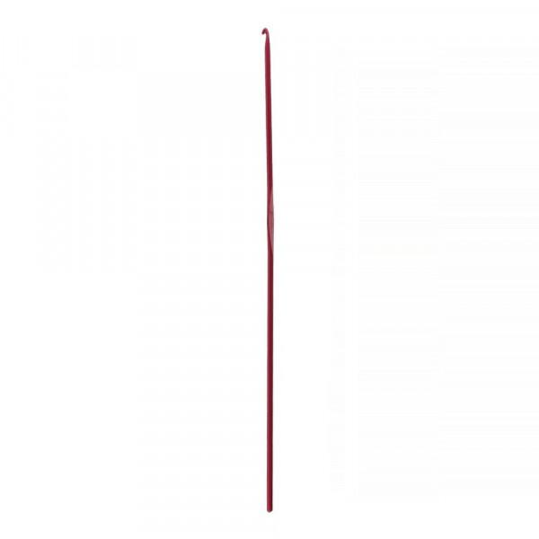 Крючок для вязания 2мм 15 см крючок цв, алюминий, в чехле красный