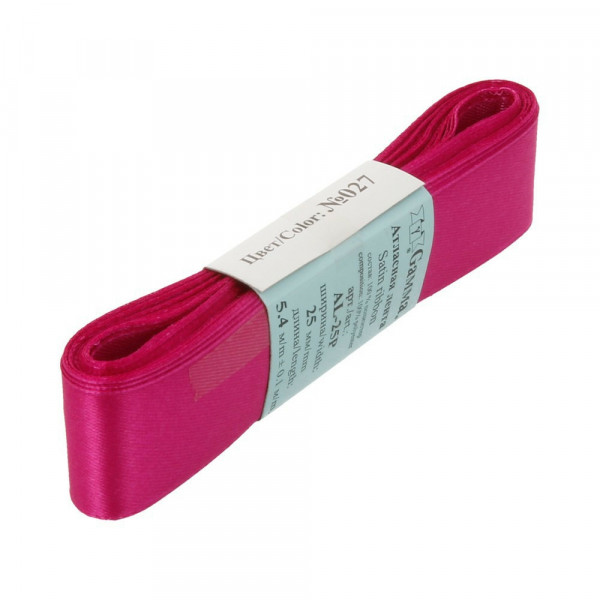 Лента атласная №027 5,4м 25мм, св. лиловый