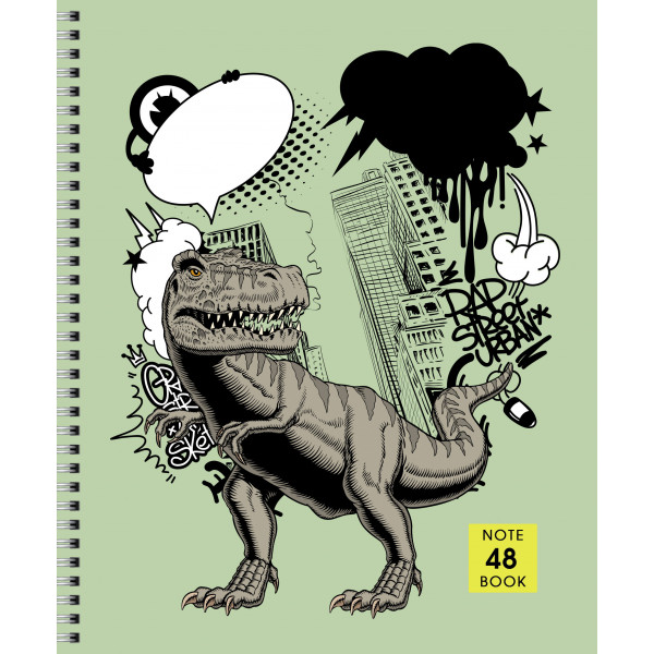 Тетрадь 48л. кл. Dino style, спираль