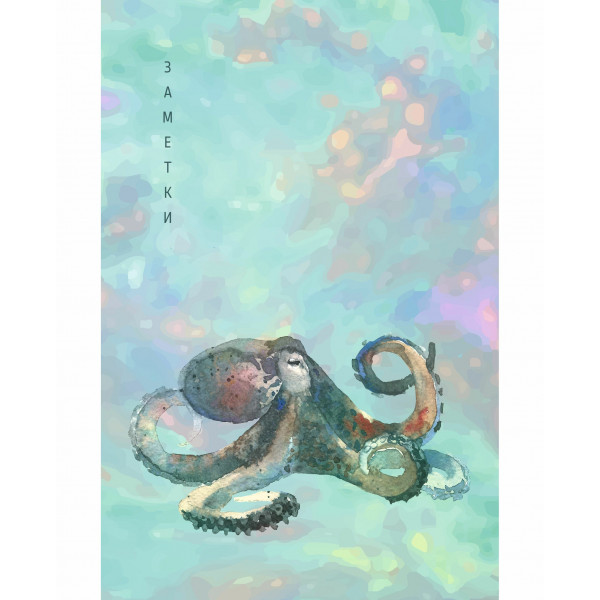 Книга д/записей А6 64л.кл. Octopus