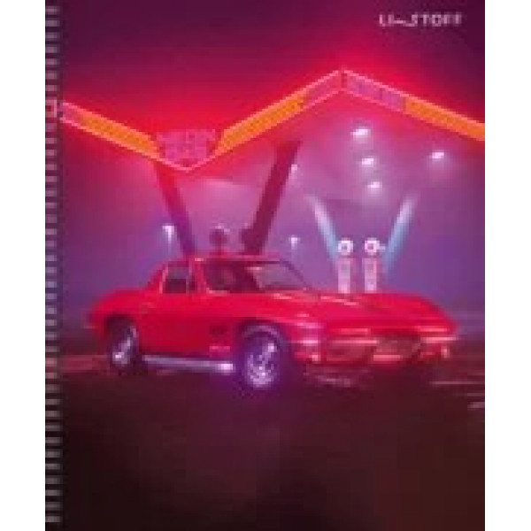 Тетрадь 80л. кл. Авто в неоне, гребень
