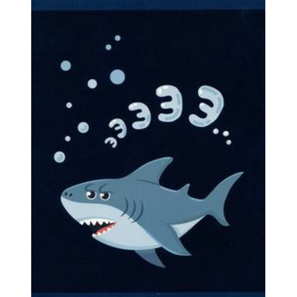 Тетрадь 24л. лин. лак. Веселые акулы