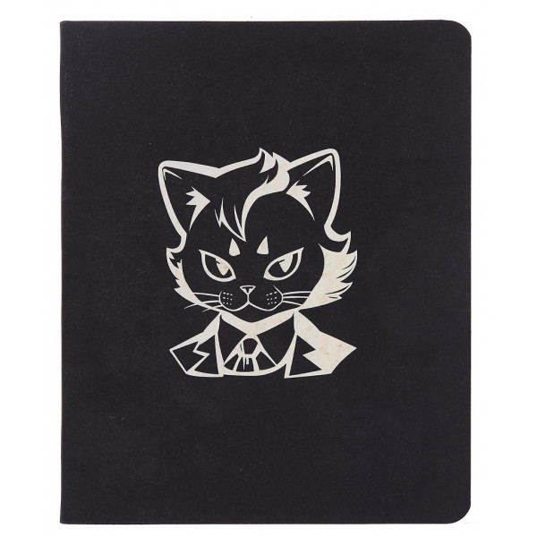 Тетрадь 48л. кл. TOTAL BLACK. Cat and mouse, скрепка