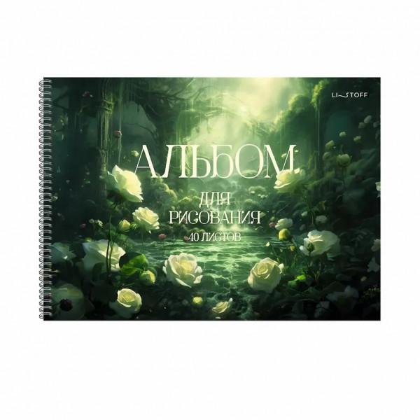 Альбом д/рисования 40л. "Secret garden" гребень