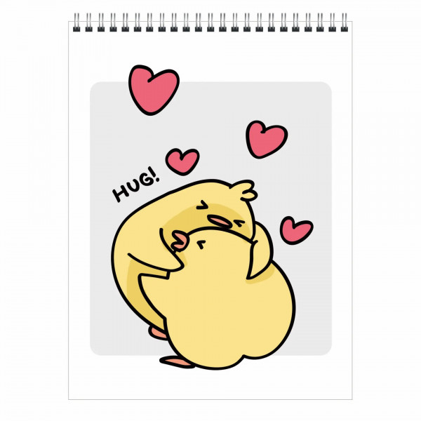 Блокнот А6 60л.кл. "Цып Цыпыч", гребень