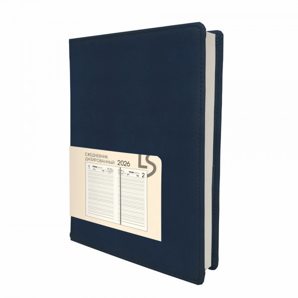 Ежедневник А5 датир.2026 176л. Maple. Blue искусств. кожа с поролоном Ежедневник А5 датир.2026 176л. Maple. Blue искусств. кожа с поролоном