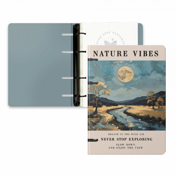 Тетрадь на кольцах 120л. А5 кл. Premium Jane. Nature Vibes