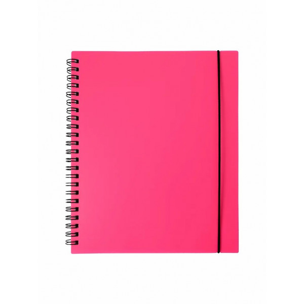 Тетрадь 80л. кл. А5 Favorite COLOR Neon Pink, пластик.обл. на пружине
