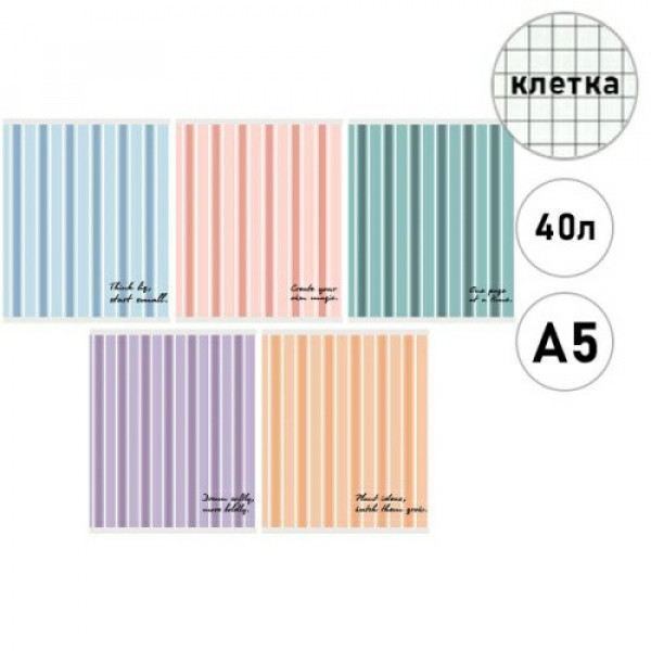 Тетрадь 40л. кл. Your line. скрепка.