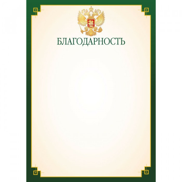 Благодарность эконом с госсимволикой