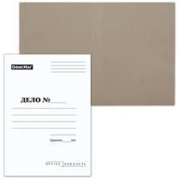 Папка  "Дело" без скорошивателя 280г/кв. м немелов