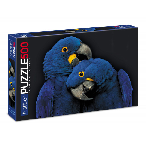 Пазлы 500 "Premium" Два синих попугая