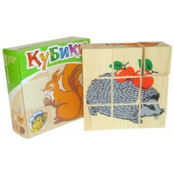 Кубики 9 Животные леса