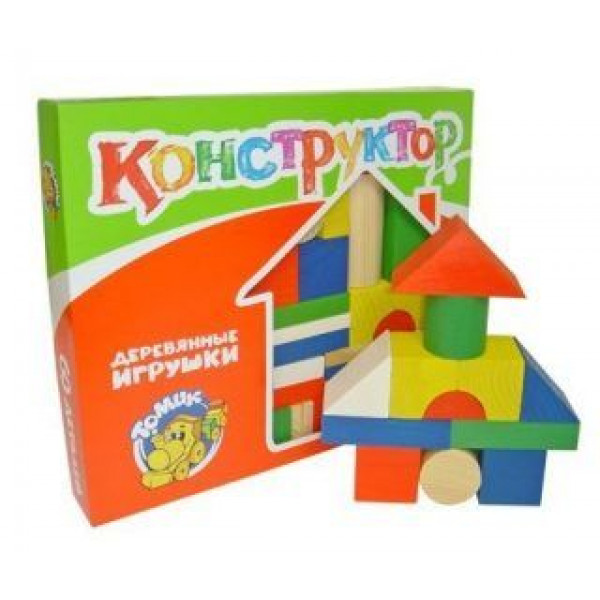 Конструктор Цветной 65дет.