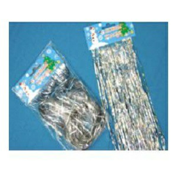 Дождик 2-х слойный 100мм*1,5м серебристый