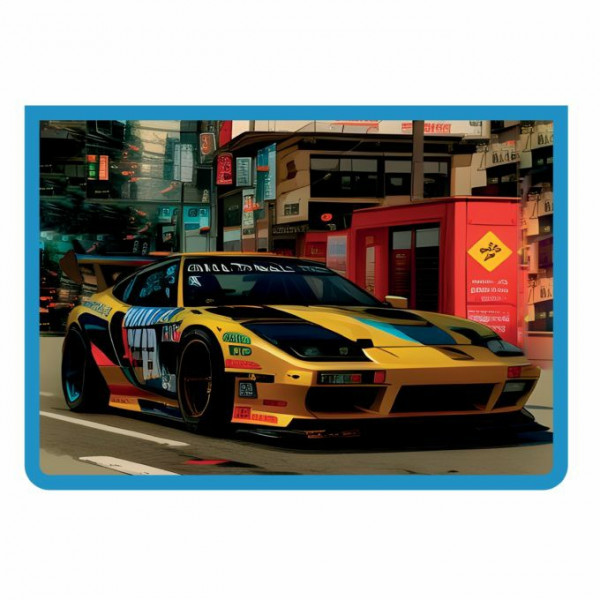 Папка для тетрадей А4 пластик молния сверху STYLE RACER