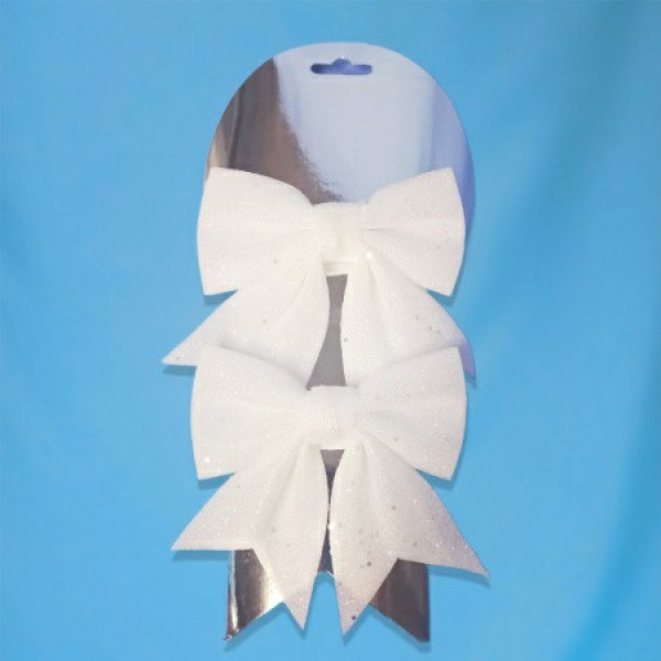 Декоративный бант, Darlens "Банты" 12*14 см. белый в наборе 2шт