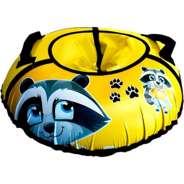 Тюбинг для катания 105см. Енот на желтом