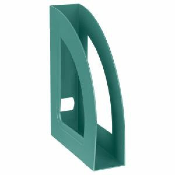 Лоток для бумаг вертикальный СТАММ "Респект", т.зеленый 70мм