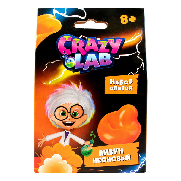 Игрушка научно-познавательный набор "Неоновый лизун" модель Crazy Lab