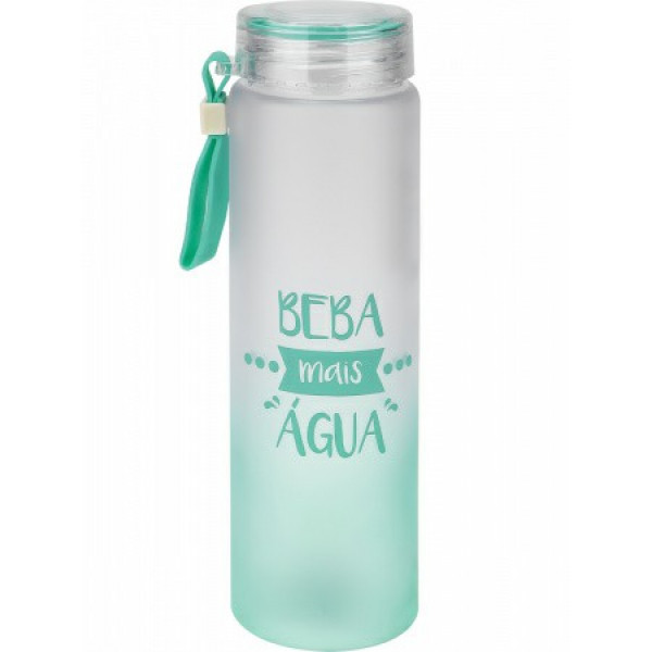 Бутылка для воды 400мл. пластик. "Hello Master!" бирюзовая