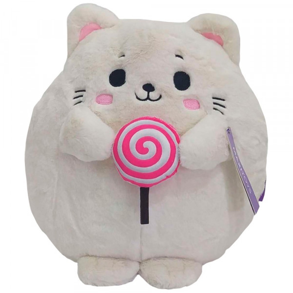 Мягкая игрушка Котик с леденцом 35см