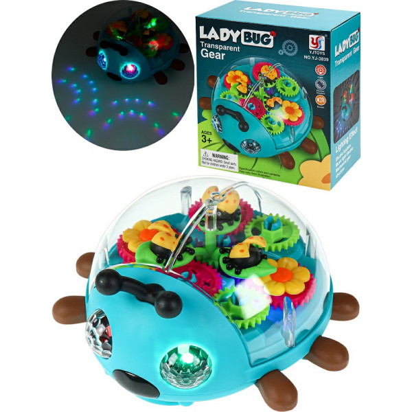 Божья коровка с шестеренками (свет. звук. бат. )