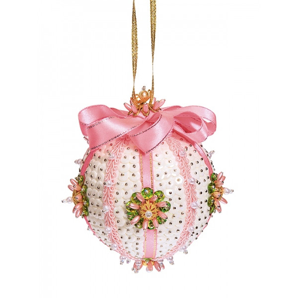 Набор для творчества Новогодний шар из пайеток "Нежность" розовый