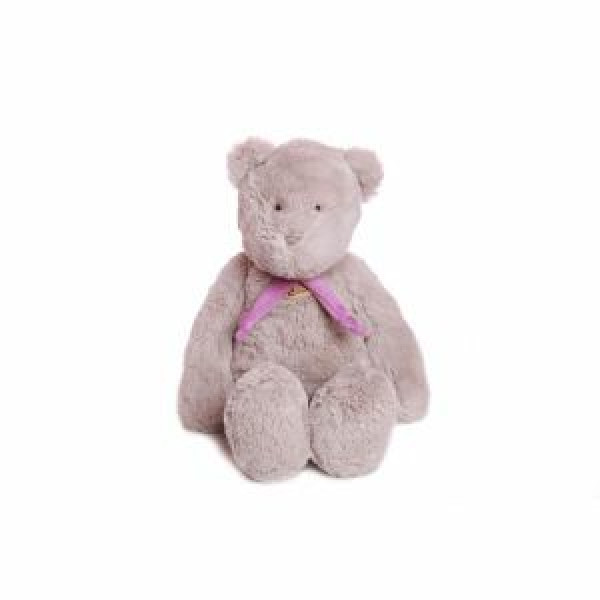 Медведь 40см серый/фиолетовый