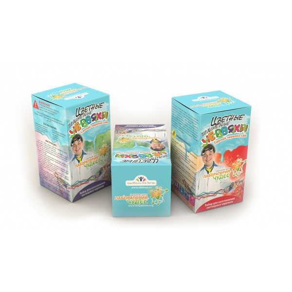 Набор Юный химик Набор для опытов и экспериментов "Цветные полимерные".