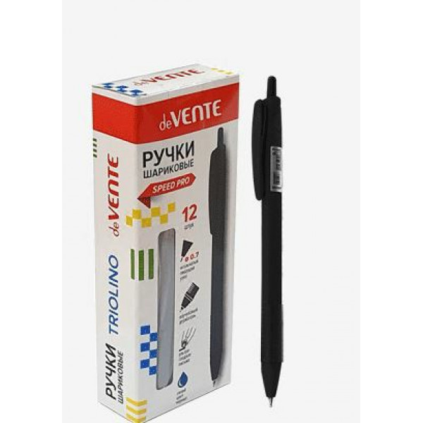 Ручка шарик. автомат. "deVENTE. Triolino Soft" d=0,7 мм,синяя